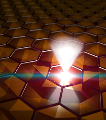 fast-moving, massless electrons inside a material
