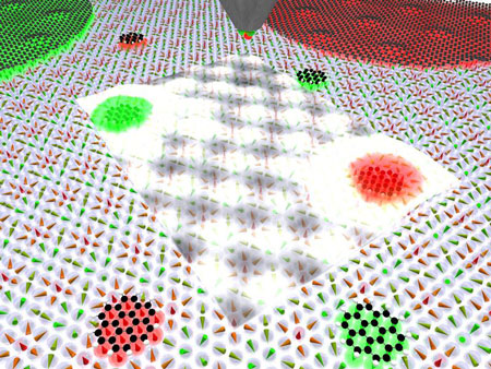 molecular magnets embedded in a skyrmion lattice