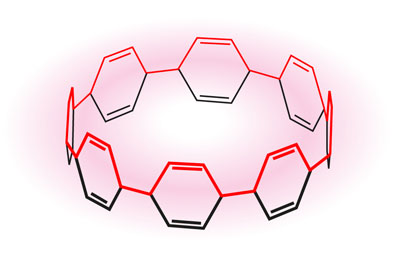 A cycloparaphenylene consisting of eight benzene rings