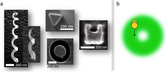 >Different nanostructures, which were measured using polarization tailored light