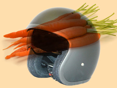 motorcycle helmets made of carrot fibers