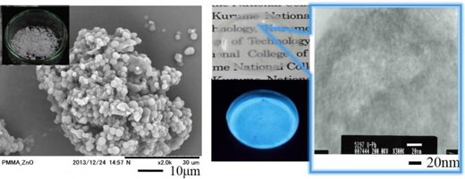 Polymer-ZnO nanoparticle quantum dots