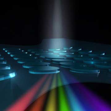 nanoscale glass structures that filter or manipulate light