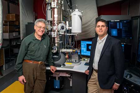Sol Gruner, left, professor of physics, and David Muller, professor of applied and engineering physics