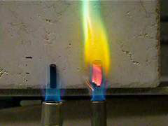 >two versions of the aerogel -- the RF-only version (left) and the mixed version (right)