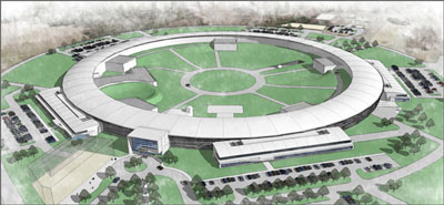 >Artist's rendering of the National Synchrotron Light Source II
