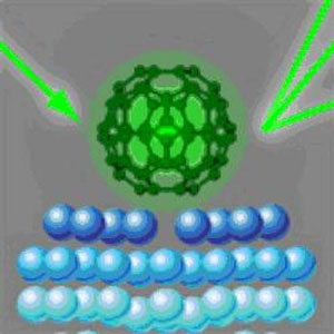 Scientists have imaged the complete structure of C60 molecules on a silver surface with electron diffraction