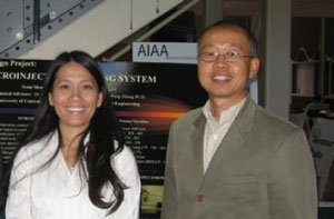 Dr. Cho (at right) is working with the Boston University School of Medicine to develop a miniature diagnostic toolkit in the hopes of stimulating earlier detection and treatment of dementia.