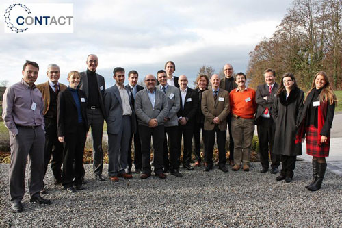 The partners in the CONTACT network at the project kick-off meeting in November: Fraunhofer ICT, Oxford University, Bayer Technology Services, Polymaterials, Acciona, Amroy, Aimplas, I3N (Institute for Nanostructures, Nanomodelling and Nanofabrication), MFA (Nanostructures Laboratory - Research Institute for Technical Physics and Materials Science), Promolding