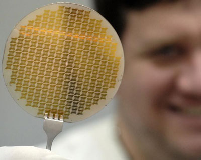 This graphene wafer contains more than 22,000 devices and test structures
