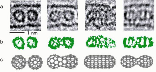 electron microscope images of the C60 fullerene molecules