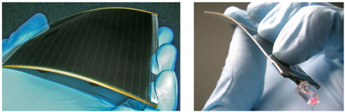 A flexible solar cell module