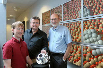 Argonne scientists (from left) Jeff Greeley, Stefan Vajda and Larry Curtiss have developed a new way of creating propylene that eliminates the many environmentally unfriendly by-products.