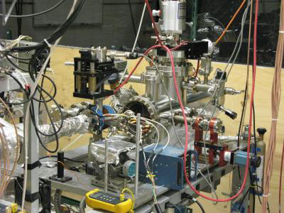 Image shows the ultra-high vacuum target chamber used in the experiment