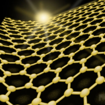 The structure of graphene, a flexible material made of carbon atoms arranged in a layer just one atom thick