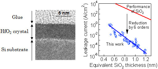  Electron micrograph of high-permittivity crystalline film