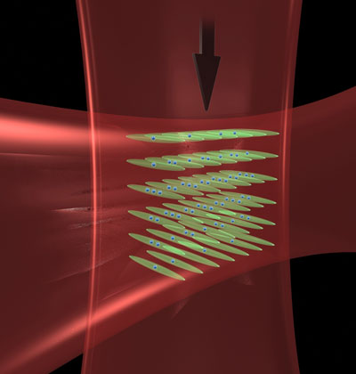 Intersecting laser beams create 