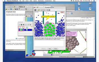 A screenshot of the Molecular Workbench in action.