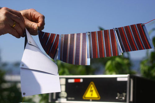 Printed solar cells on paper