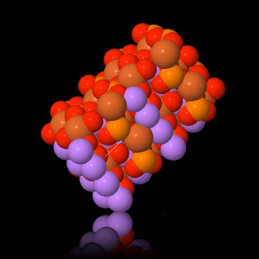 The molecular structure of lithium iron phosphate