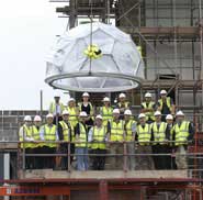 Buckyball tops new science building