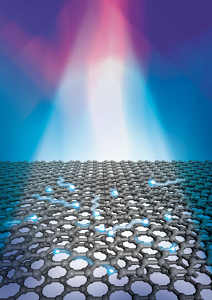 Electrons in bilayer graphene are heated by a beam of light