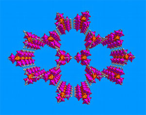 Crystalline structure of a microporous aluminium carboxylat