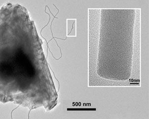 Quartz nanofibres