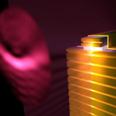 quantum cascade laser patterned with a plasmonic collimator