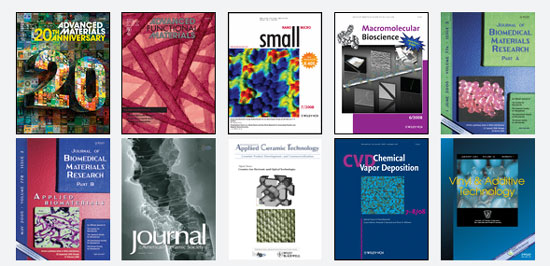 Wiley-Blackwell journals in nanotechnology and materials sciences