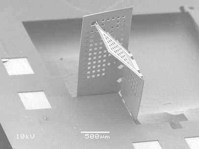MIT researchers have developed a way to fold nano- and microscale polymer sheets into simple 3D structures