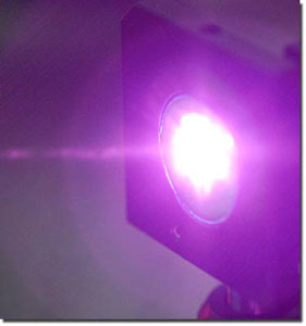 A plasma is generated by a laser pulse similar to how sound is converted to light