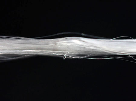 Fiber bundle of recombinant spider silk