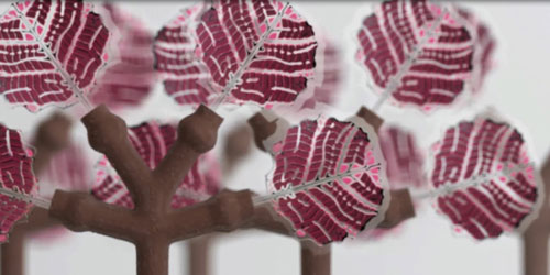 3D printed artificial leaves