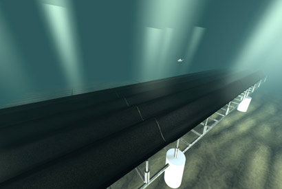 proposed seafloor carpet power-generating system