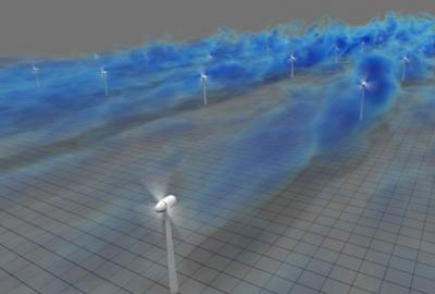 Low-Speed Regions from Large Eddy Simulations of Wind Farms
