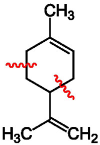 Limonene structural formula