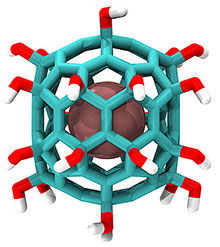 Gd@C82(OH)22 is a spherical cage of carbon atoms