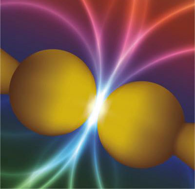 Change in Color when a Quantum Tunnel Effect Is Produced in a Subnanometric Gap