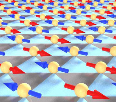 non-magnetic tin atoms on a silicon substrate suddenly become magnetic