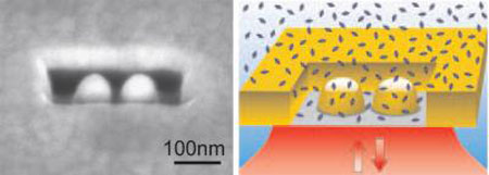 Dimer Antenna inside a Nanobox