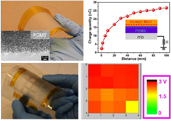 Human Skin Based Triboelectric Nanogenerators for Harvesting Biomechanical Energy