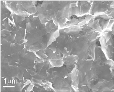 Graphene nanoplatelets drop cast onto glossy photopaper