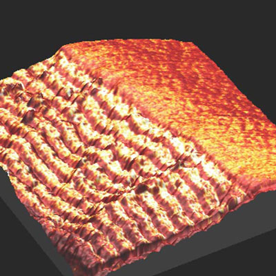 Cross-sectional image of the multilayer structure on nanoscale