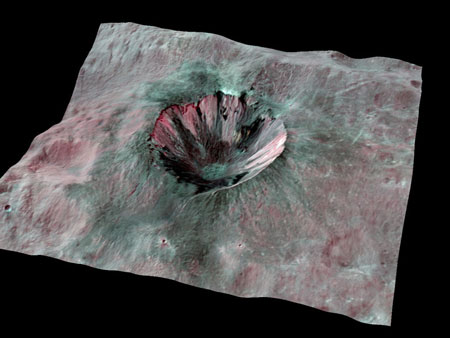 crater on Vesta