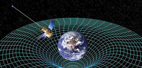 According to the Theory of General Relativity, objects curve the space around them
