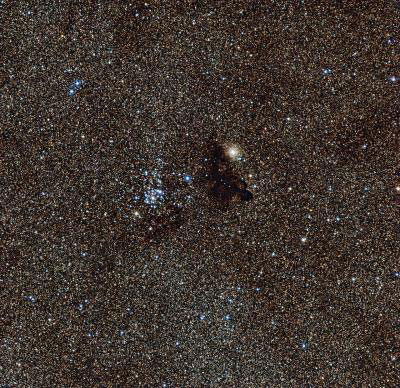 The Bright Star Cluster NGC 6520 and the Strangely Shaped Dark Cloud Barnard 86