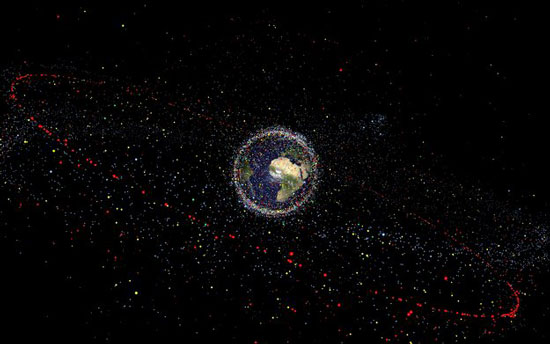 Distribution of space debris