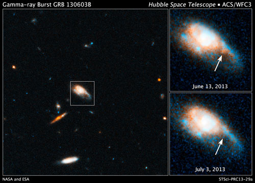 Hubble Captures Infrared Glow of a Kilonova Blast