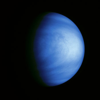 Venus shown in false color to highlight cloud markings